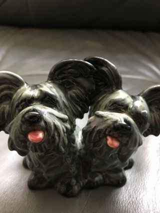 Vintage Goebel Skye Terrier Dogs Porcelain Figurine W.  Germany