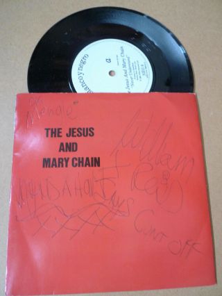 Jesus & Mary Chain Never Understand 7 " Hand Signed By Band & Bobby Gillespie 