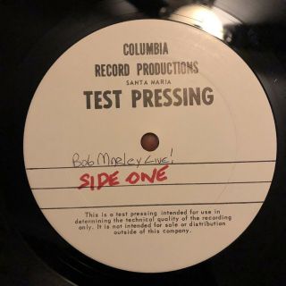 Columbia Test Pressing Bob Marley Live Extremely Rare Ilps9376 Vg,