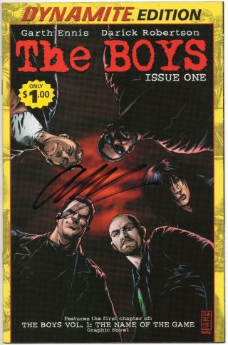 The Boys 1 / Dynamite Edition Reprint / Signed By Garth Ennis / Tv Show Soon