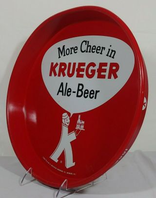 Old Krueger Beer Tin Serving Tray Krueger Brewing Co.  Newark Jersey NJ K Man 3