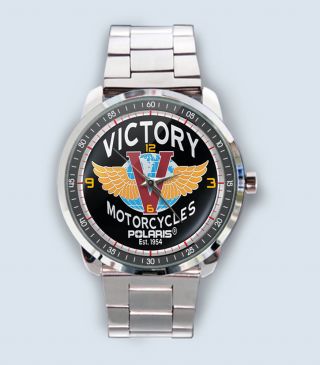 Victory Motorcycle Custom Stainless Steel Watch