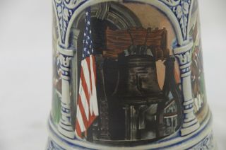 Gerz Germany Stein Salt Glaze Stoneware Declaration of Independence 1776 Cobalt 4