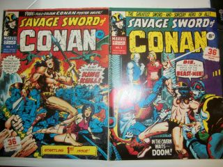 Savage Sword Of Conan 1,  2,  3,  4,  5,  6,  7,  8,  10,  11,  12,  13,  14,  15,  16,  17,  18 (uk)