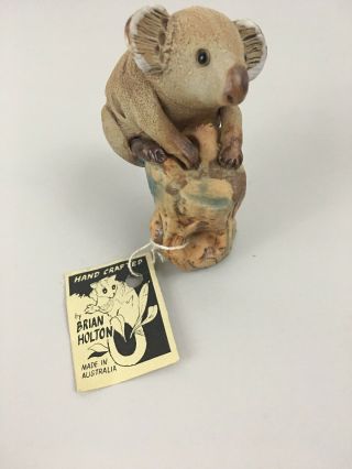 Hand Crafted Koala By Brian Holton Made In Australia 3.  5 " Tall
