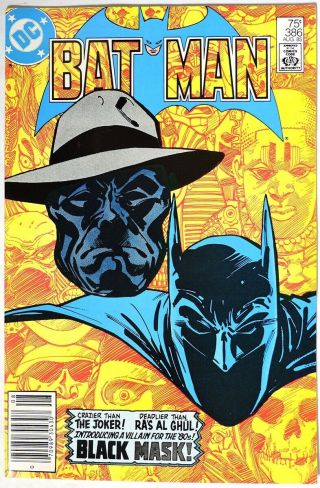 S478.  Batman 386 By Dc 8.  5 Vf,  (1985) 1st App.  Of Black Mask (ewan Mcgregor)