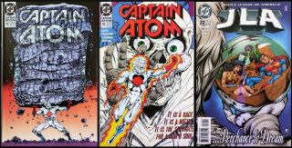 Captain Atom 42,  43 & Jla 22 1st Death & Sandman In The Dcu 1990 Hi Grade