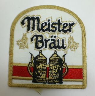 Vintage 70s Meister Brau Beer Sew - On Patch 3 - 1/8 " X 2 - 7/8 "