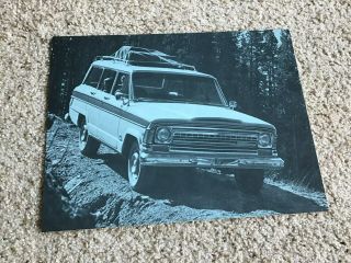 1960s Jeep Wagoneer,  Cardboard Sign For A Display At The Dealership.