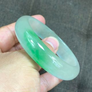 Rare Chinese Handwork Ice Float Green Jadeite Jade Collectible Lady 