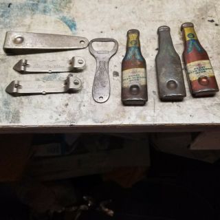 7 Vintage Pbr Pabst Blue Ribbon Metal Bottle Beer Bottle Opener Shaped