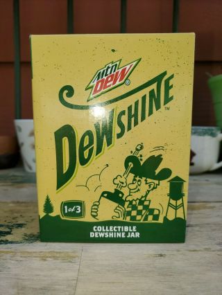 Rare Dewshine Limited Edition Mason Jar 1of3 In Open Box Mtn Dew Shine