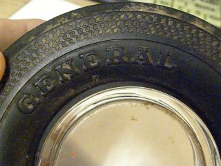 Vintage General Tire Rubber Tire Glass Ashtray 4