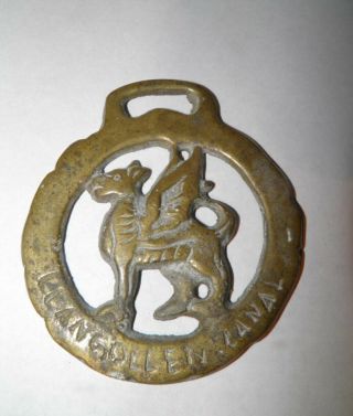 Vtg Horse Harness Brass Welsh Dragon Llangollen Canal Ornament Saddle Bridle