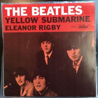 Beatles Yellow Submarine / Eleanor Rigby Pic Sleeve Only (45rpm Capitol 5715) Nm