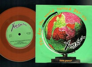 X - Ray Spex The Day The World Turned Day - Glo Ps 45 1978 Orange Vinyl