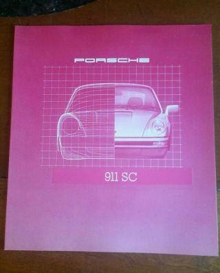 1980 Porsche 911 Brochure W/ Data Sheet.