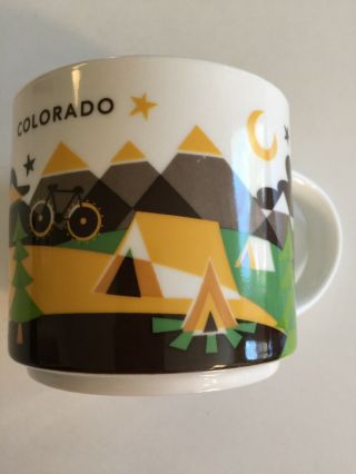Starbucks Colorado You Are Here 14 Oz Coffee Tea Ceramic Mug Cup Colorful 2013