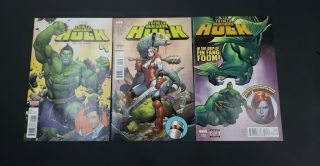 Totally Awesome Hulk 1 - 3 1st App Of Lady Hellbender,  And 1st Kid Kaiju Marvel