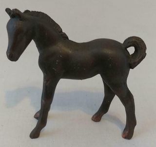 Vintage Small Bronze Tone Metal Horse Pony Figurine