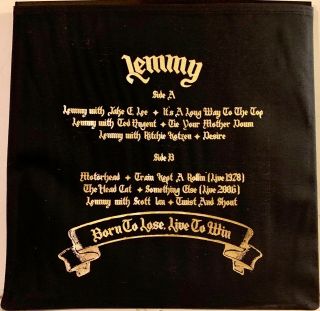 LEMMY (MOTORHEAD) - BORN TO LOSE LIVE TO WIN LIMITED WHITE VINYL LP w/ Poster 3