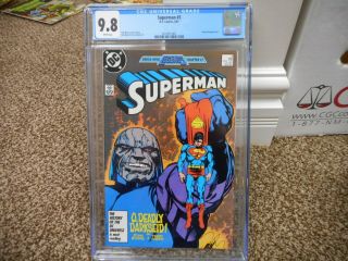 Superman 3 Cgc 9.  8 Dc 1987 Great Darkseid Cover Villain Jla Movie White Pgs