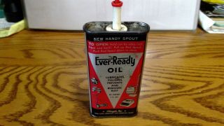 Vintage EVER - READY Oil Can Handy Oiler Tin 4 oz 5