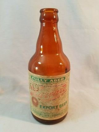 Very Early Harvard Export Green Label Empty Beer Bottle Lowell Ma Massachusetts
