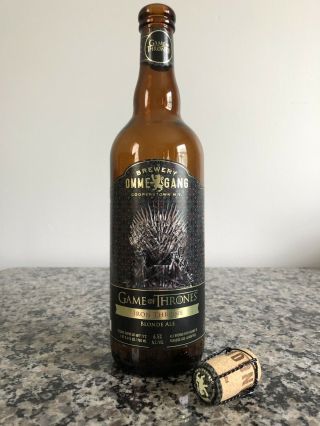 Game Of Thrones Ommegang Beer Bottle - Iron Throne Blonde Ale.  Hbo Empty