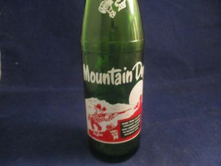 Rare Vintage 1950s Mountain Dew Hillbilly Green Empty Soda Bottle Tickle Innerds 2