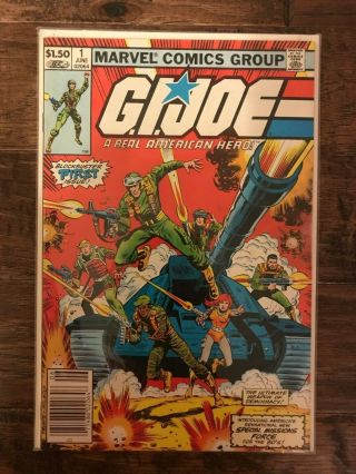 Marvel " G.  I.  Joe " (arah) " First Issue " Comic Book,  Vol.  1,  1,  June,  1982,  Rare