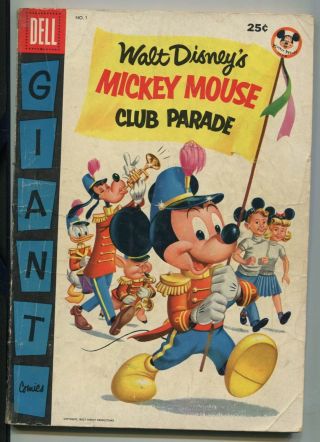Walt Disney’s Mickey Mouse Club Parade - 1 – 1955 Dell Giant Mickey Mouse Vgf