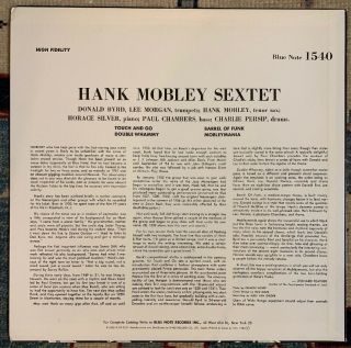 Hank Mobley Sextet 1540 LP Blue Note JAPAN KING K18P - 9211 JAZZ 2