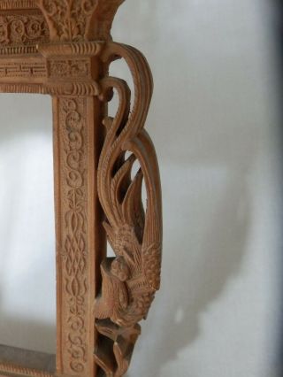 Rare Chinese 19th Century Qing Dynasty Carved Sandalwood Photo Frame 5