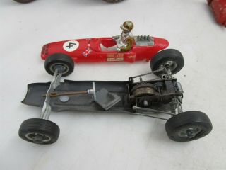 3 Vintage toys: Schuco Lotus Formula 1 1071,  Marx Tractor,  Kybri Excavator P/R 3