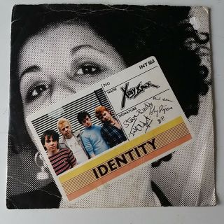 Xray Spex - Identity - Rare Pink Vinyl 7 " Single Uk 1st Press Vg,  /nm Punk