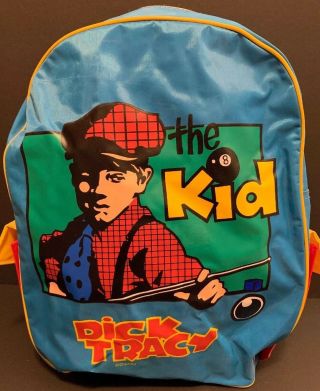 Vintage 1990’s Disney Dick Tracy “the Kid” Movie School Bag Back Pack Rare