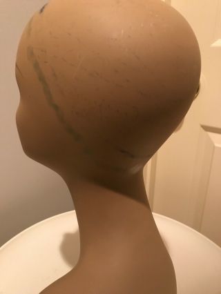 Mannequin Head African American Black Female Store Display for Hat Wig 17.  5” 5