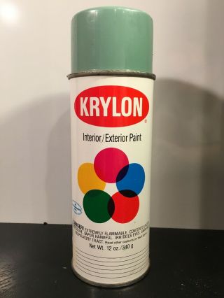 Vintage Krylon 2003 Jade Green Spray Paint Can From 1991