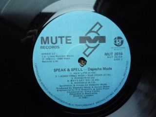 Depeche Mode - Speak and Spell.  Rare South Africa Pressing LP Vinyl Record 2