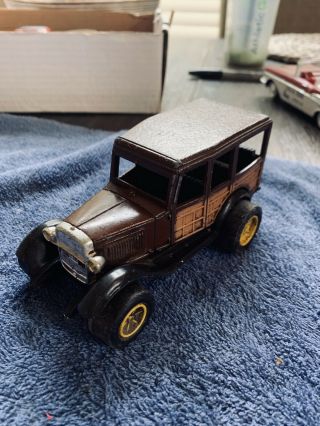 Vintage Tootsie Ford Model A Woody Die Cast Toy Car