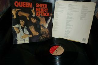Queen Sheer Heart Attack Orig Uk 1st 1974 Lp Emc 3061 Laminated With Inner Ex -