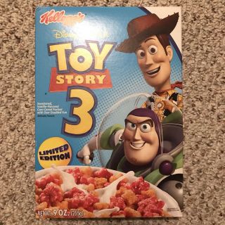 Kelloggs Disney Pixar Toy Story 3 Buzz And Woody Cereal Box Opened No Cereal
