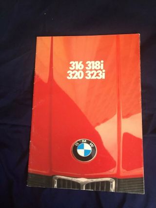 1980 Bmw 316 318 320 323i Color Sales Brochure Prospekt