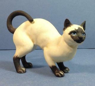 Vintage Bisque Seal Point Siamese Cat Figurine