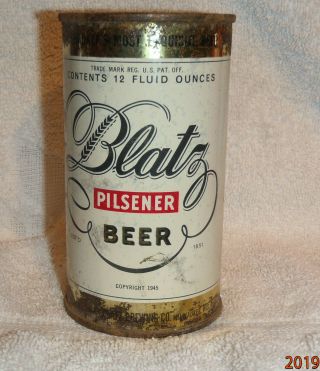 Old School 1951 Blatz Pilsner Flat Top Beer Can Non - Irtp Milwaukee Wisconsin