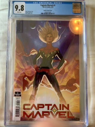 Captain Marvel 1 Adam Hughes Variant Cover.  Limited 1 For 25.  Cgc 9.  8