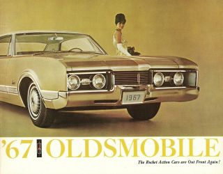 1967 Oldsmobile 98 88 Toronado Cutlass 442 F - 85 Vista Cruiser Sales Brochure
