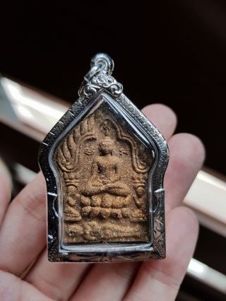 Thai Amulets Phra Khun Paen Prai Somjai 59 Ton Aj Lear Copper Takrut Lucky Charm