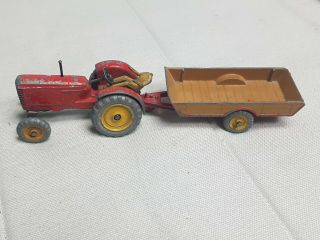 Rare Vintage Dinky Toys 300 320 Massey Harris Tracor & Trailer